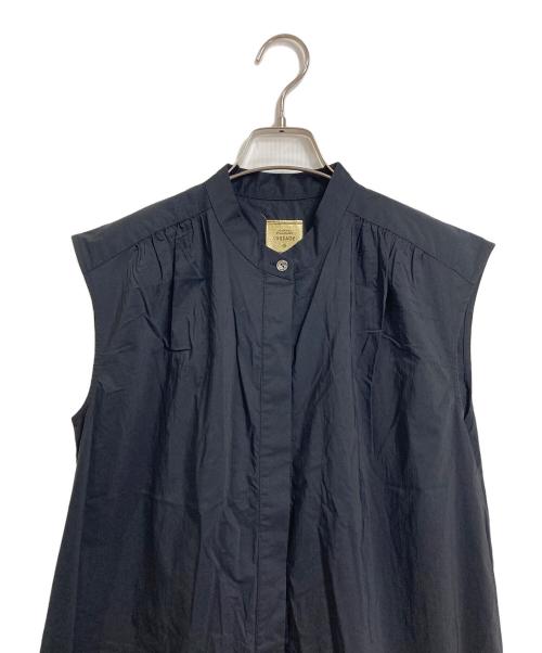 journal standard L'essage（ジャーナルスタンダード レサージュ）journal standard L'essage (ジャーナルスタンダード レサージュ) TCタイプライターノースリーブワンピース ブラック サイズ:FREEの古着・服飾アイテム