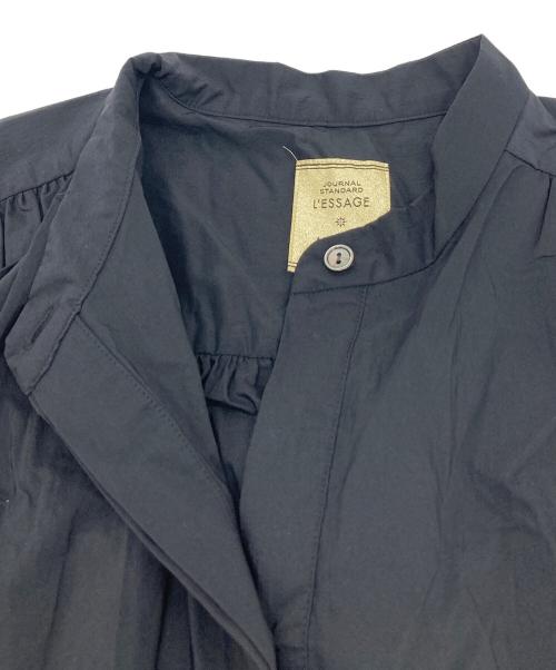 journal standard L'essage（ジャーナルスタンダード レサージュ）journal standard L'essage (ジャーナルスタンダード レサージュ) TCタイプライターノースリーブワンピース ブラック サイズ:FREEの古着・服飾アイテム