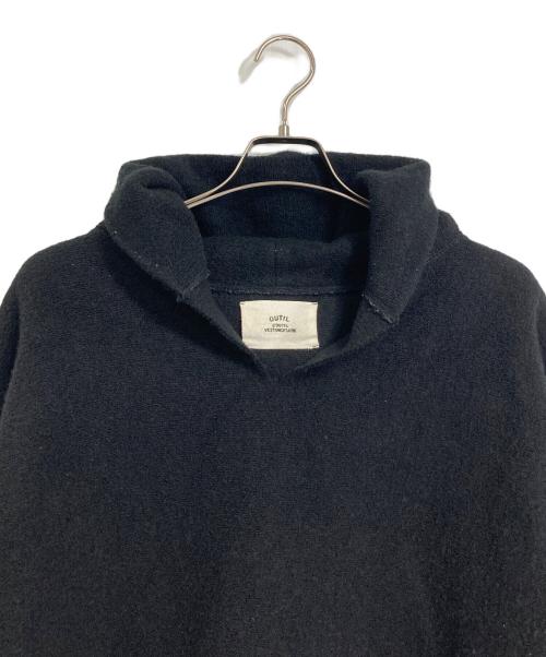 OUTIL（ウティ）OUTIL (ウティ) フランス製縮絨ウールニットパーカー ブラック サイズ:3の古着・服飾アイテム