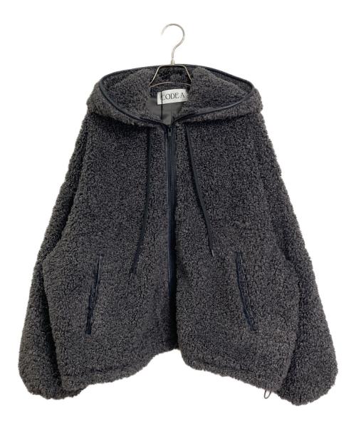 CODE A（コードエー）code a (コードエー) boa hoodie blouson　ボアジャケット グレー サイズ:FREE 未使用品の古着・服飾アイテム