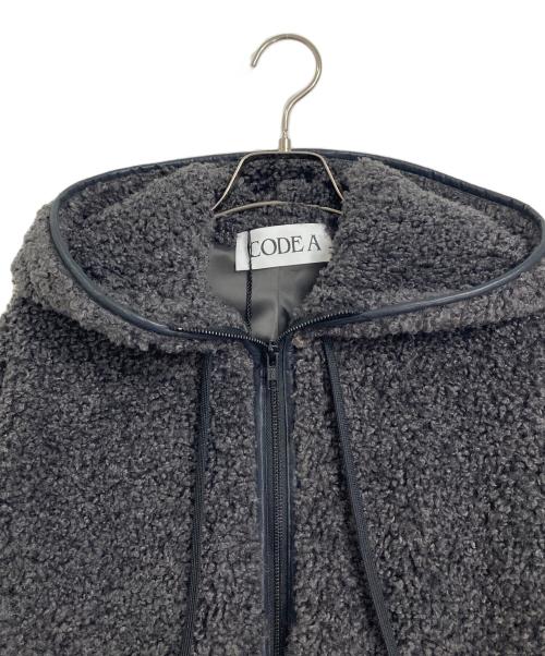 CODE A（コードエー）code a (コードエー) boa hoodie blouson　ボアジャケット グレー サイズ:FREE 未使用品の古着・服飾アイテム