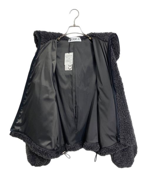 CODE A（コードエー）code a (コードエー) boa hoodie blouson　ボアジャケット グレー サイズ:FREE 未使用品の古着・服飾アイテム