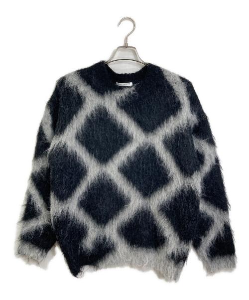 BEAUTY&YOUTH（ビューティーアンドユース）BEAUTY&YOUTH (ビューティーアンドユース) バイカラージャカード シャギーニットプルオーバー グレー×ブラック サイズ:FREEの古着・服飾アイテム