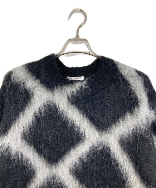 BEAUTY&YOUTH（ビューティーアンドユース）BEAUTY&YOUTH (ビューティーアンドユース) バイカラージャカード シャギーニットプルオーバー グレー×ブラック サイズ:FREEの古着・服飾アイテム