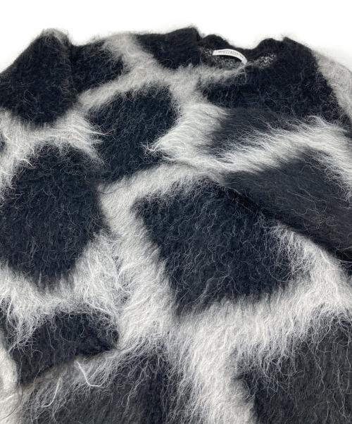 BEAUTY&YOUTH（ビューティーアンドユース）BEAUTY&YOUTH (ビューティーアンドユース) バイカラージャカード シャギーニットプルオーバー グレー×ブラック サイズ:FREEの古着・服飾アイテム