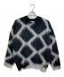 BEAUTY&YOUTH（ビューティーアンドユース）の古着「バイカラージャカード シャギーニットプルオーバー」｜グレー×ブラック