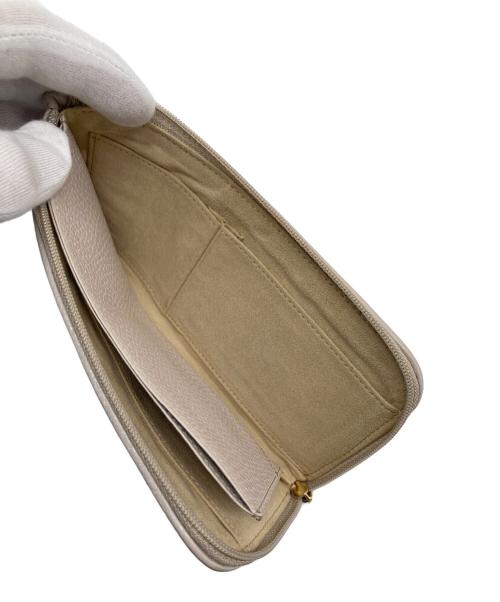 ATAO（アタオ）ATAO (アタオ) 長財布　L字ジップウォレット　L字ファスナー ベージュ サイズ:実寸参照の古着・服飾アイテム