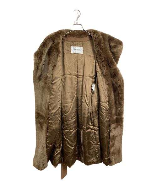 MaxMara（マックスマーラ）MaxMara (マックスマーラ) アルパカウール フーデッドロングコート　アウター　イタリア製 ベージュ サイズ:36の古着・服飾アイテム