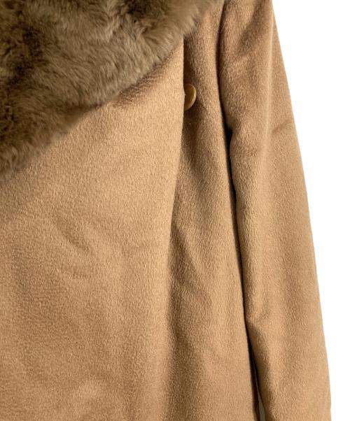 MaxMara（マックスマーラ）MaxMara (マックスマーラ) アルパカウール フーデッドロングコート　アウター　イタリア製 ベージュ サイズ:36の古着・服飾アイテム