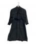 Ujoh（ウジョー）の古着「4 P シャツドレス　ロングドレス　ロングワンピース　日本製」｜ブラック