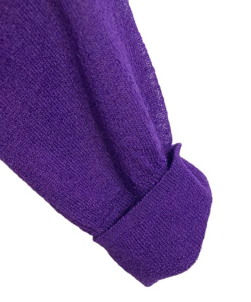 MACPHEE（マカフィー）MACPHEE (マカフィー) シアーウールブレンド スキッパープルオーバー　シアーニット パープル サイズ:S 未使用品の古着・服飾アイテム