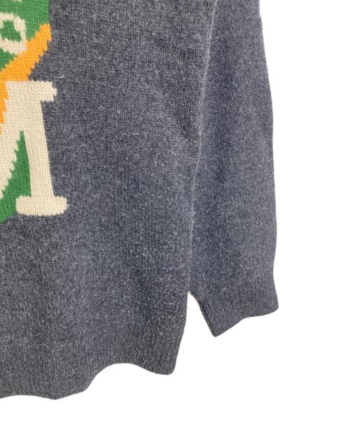 BLUFCAMP（ブルーフキャンプ）BLUFCAMP (ブルーフキャンプ) Intarsia Sweater　インターシャ セーター　ニット　 グレー サイズ:Sの古着・服飾アイテム