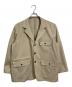 PWA（プア）の古着「ストレッチツイル ワーク テーラードジャケット　アウター　ライトアウター」｜ベージュ