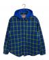 SUPREME（シュプリーム）の古着「23AW Tartan Flannel Hooded Shirt ネルシャツフーディ　キルティング　ストリート　カジュアル　タータンチェック　アウター」｜グリーン×ブルー