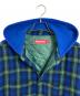 SUPREME (シュプリーム) 23AW Tartan Flannel Hooded Shirt ネルシャツフーディ　キルティング　ストリート　カジュアル　タータンチェック　アウター グリーン×ブルー サイズ:M：13000円