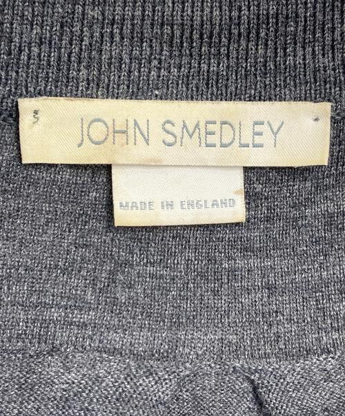 JOHN SMEDLEY（ジョンスメドレー）JOHN SMEDLEY (ジョンスメドレー) OLD ニットポロシャツ　長袖シャツ　イングランド製 グレー サイズ:Mの古着・服飾アイテム