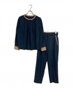 TONALトーナル）の古着「ウォームツイルバイカラーセットアップ」｜ネイビー
