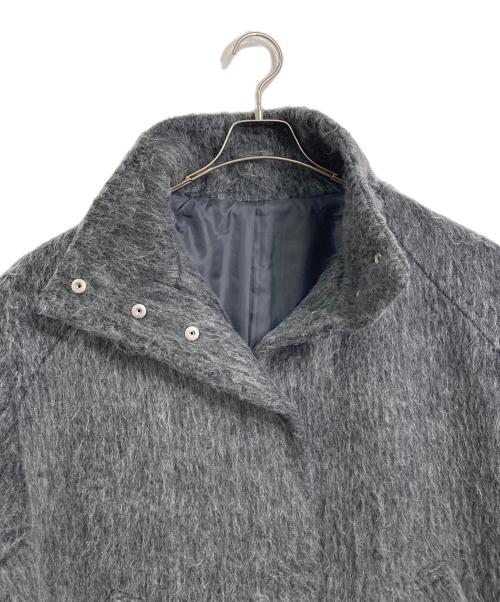 Classical Elf（クラシカルエルフ）Classical Elf (クラシカルエルフ) MIXシャギー比翼スタンドネックミドル丈コクーンスリーブコート　アウター グレー サイズ:M 未使用品の古着・服飾アイテム