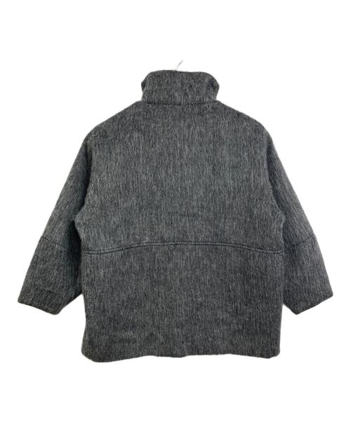 Classical Elf（クラシカルエルフ）Classical Elf (クラシカルエルフ) MIXシャギー比翼スタンドネックミドル丈コクーンスリーブコート　アウター グレー サイズ:M 未使用品の古着・服飾アイテム