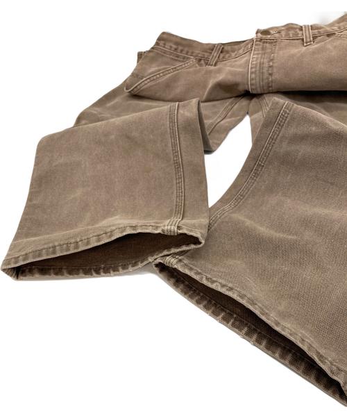 CarHartt（カーハート）CarHartt (カーハート) ペインターパンツ　ワークパンツ　コットンパンツ　5ポケット　USA製　革パッチ ブラウン サイズ:34×30の古着・服飾アイテム