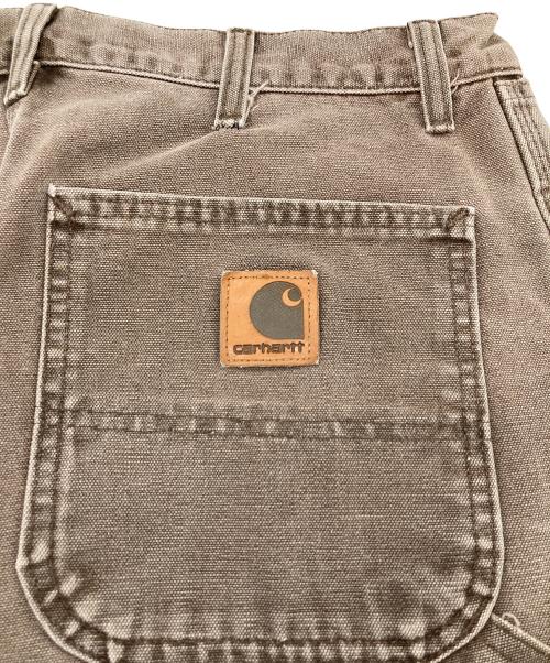 CarHartt（カーハート）CarHartt (カーハート) ペインターパンツ　ワークパンツ　コットンパンツ　5ポケット　USA製　革パッチ ブラウン サイズ:34×30の古着・服飾アイテム