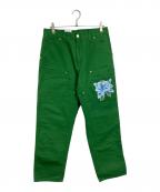 Carhartt WIP×AWAKE NYカーハート ワークインプログレス×アウェイク ニューヨーク）の古着「Double Knee Pant ダブルニー　コラボ　ペインターパンツ　ダブルネーム」｜グリーン