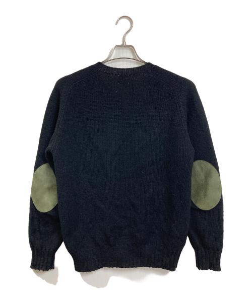 Needles（ニードルズ）Needles (ニードルズ) イギリス製エルボーパッチニットカーディガン　ウールカーディガン　 ブラック サイズ:実寸参照の古着・服飾アイテム