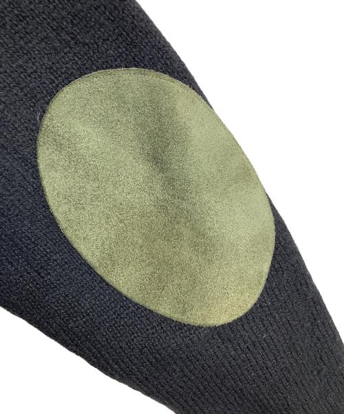 Needles（ニードルズ）Needles (ニードルズ) イギリス製エルボーパッチニットカーディガン　ウールカーディガン　 ブラック サイズ:実寸参照の古着・服飾アイテム