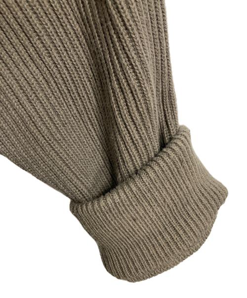 SO SHOP&HOSTEL（ソウショップアンドホステル）SO SHOP&HOSTEL (ソウショップアンドホステル) COTTON RAGLAN CREW NECK KNIT  コットン ラグラン クルーネック ニット  コットンニット　長袖ニット　日本製 カーキ サイズ:Mの古着・服飾アイテム