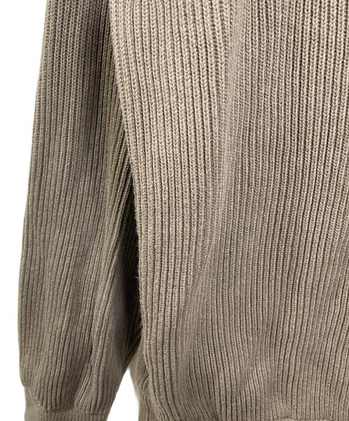 SO SHOP&HOSTEL（ソウショップアンドホステル）SO SHOP&HOSTEL (ソウショップアンドホステル) COTTON RAGLAN CREW NECK KNIT  コットン ラグラン クルーネック ニット  コットンニット　長袖ニット　日本製 カーキ サイズ:Mの古着・服飾アイテム