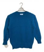 KESENNUMA KNITTINGケセンヌマニッティング）の古着「etude ウールニット　長袖ニット　気仙沼」｜ブルー