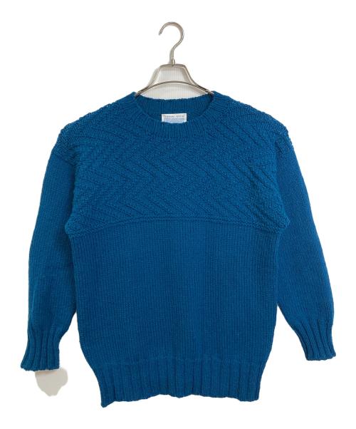 KESENNUMA KNITTING（ケセンヌマニッティング）kesennuma knitting (ケセンヌマニッティング) etude ウールニット　長袖ニット　気仙沼 ブルー サイズ:実寸参照の古着・服飾アイテム
