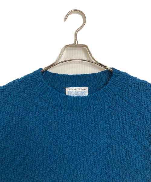 KESENNUMA KNITTING（ケセンヌマニッティング）kesennuma knitting (ケセンヌマニッティング) etude ウールニット　長袖ニット　気仙沼 ブルー サイズ:実寸参照の古着・服飾アイテム
