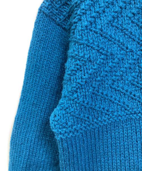 KESENNUMA KNITTING（ケセンヌマニッティング）kesennuma knitting (ケセンヌマニッティング) etude ウールニット　長袖ニット　気仙沼 ブルー サイズ:実寸参照の古着・服飾アイテム