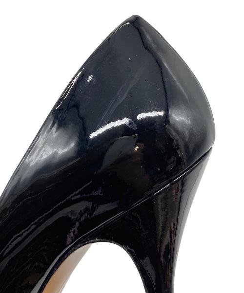 Salvatore Ferragamo（サルヴァトーレ フェラガモ）Salvatore Ferragamo (サルヴァトーレ フェラガモ) ヴァラリボンヒールパンプス　ハイヒール　セレモニー　イタリア製 ブラック サイズ:6の古着・服飾アイテム