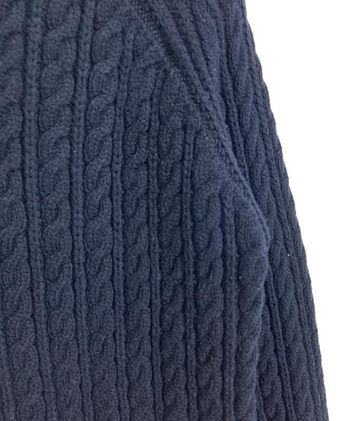 MACPHEE（マカフィー）MACPHEE (マカフィー) ハイブリットコットンケーブル クルーネックプルオーバー　長袖ニット ネイビー サイズ:Sの古着・服飾アイテム