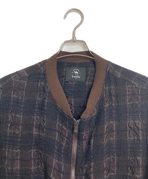 bukht（ブフト）bukht (ブフト) RIB BLOUSON  リブブルゾン　アウター　ライトアウター　日本製 ブラウン サイズ:1（M）の古着・服飾アイテム