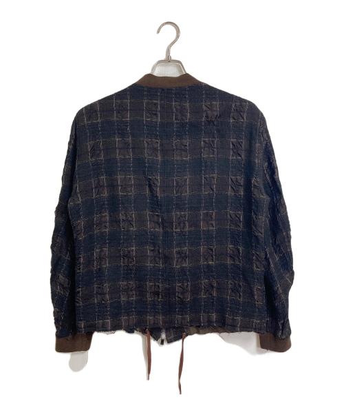 bukht（ブフト）bukht (ブフト) RIB BLOUSON  リブブルゾン　アウター　ライトアウター　日本製 ブラウン サイズ:1（M）の古着・服飾アイテム