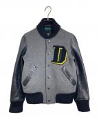 DRAWERドゥロワー）の古着「レザースリーブスタジャン　アウター　日本製」｜グレー×ブラック