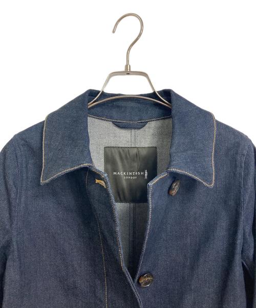MACKINTOSH LONDON（マッキントッシュ ロンドン）MACKINTOSH LONDON (マッキントッシュ ロンドン) デニムステンカラーコート　デニムコート　ロングコート　アウター　ライトアウター インディゴ サイズ:38の古着・服飾アイテム