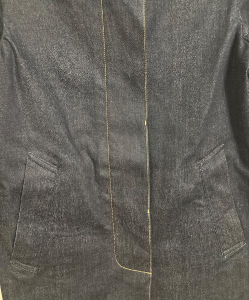 MACKINTOSH LONDON（マッキントッシュ ロンドン）MACKINTOSH LONDON (マッキントッシュ ロンドン) デニムステンカラーコート　デニムコート　ロングコート　アウター　ライトアウター インディゴ サイズ:38の古着・服飾アイテム