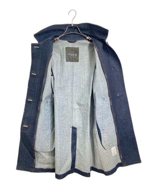 MACKINTOSH LONDON（マッキントッシュ ロンドン）MACKINTOSH LONDON (マッキントッシュ ロンドン) デニムステンカラーコート　デニムコート　ロングコート　アウター　ライトアウター インディゴ サイズ:38の古着・服飾アイテム