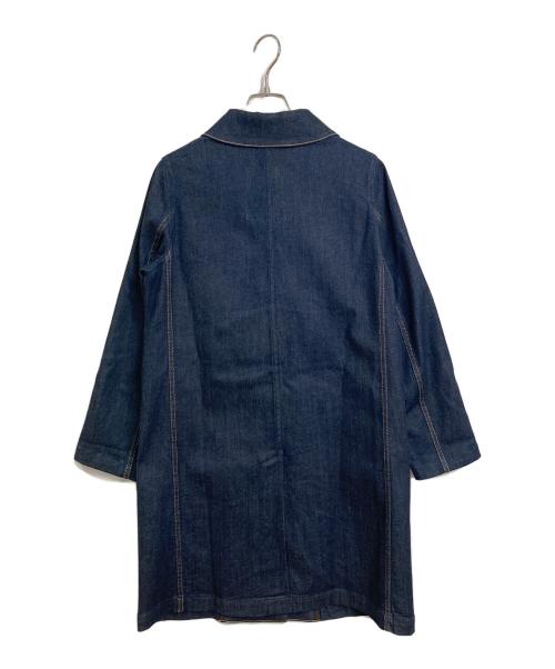 MACKINTOSH LONDON（マッキントッシュ ロンドン）MACKINTOSH LONDON (マッキントッシュ ロンドン) デニムステンカラーコート　デニムコート　ロングコート　アウター　ライトアウター インディゴ サイズ:38の古着・服飾アイテム