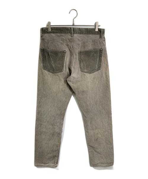 GOODENOUGH（グッドイナフ）GOODENOUGH (グッドイナフ) 00’'S コーデュロイパンツ　ベロア　切り替えパンツ グレー サイズ:Lの古着・服飾アイテム