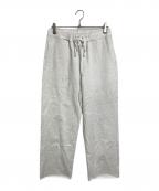 H BEAUTY&YOUTHエイチ ビューティー&ユース）の古着「ヘビーハイブリッドコットン イージーパンツ　ワイドパンツ」｜ライトグレー