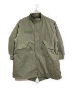 FREAK'S STOREフリークスストア）の古着「M-65 ライナーセットモッズコート　アウター　キルティングライナー　モッズコート　2WAY」｜カーキ