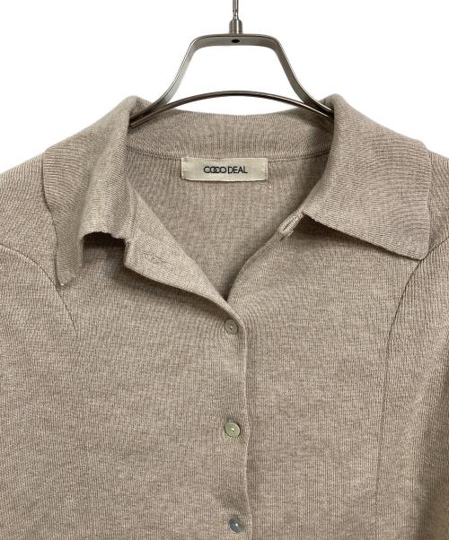 COCODEAL（ココディール）COCODEAL (ココディール) ラメニットシャツ+ラメペプラムニットスカート　ロングスカート ベージュ サイズ:2の古着・服飾アイテム