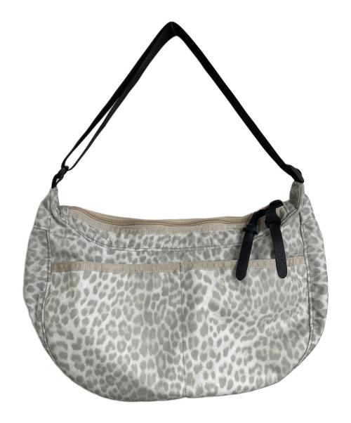 GREGORY（グレゴリー）GREGORY (グレゴリー) サッチェルM スノーレオパード　ショルダーバッグ ホワイト×グレー サイズ:実寸参照の古着・服飾アイテム