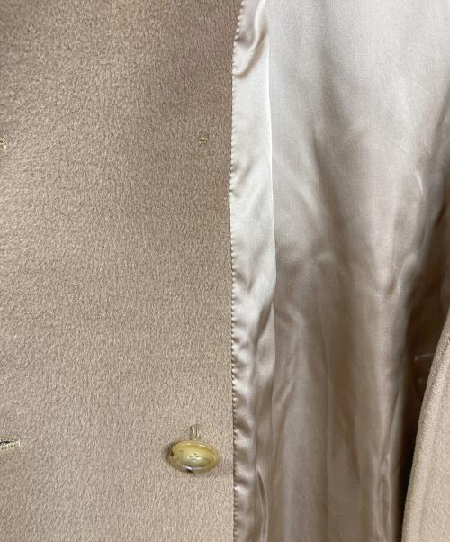 MaxMara（マックスマーラ）MaxMara (マックスマーラ) ヴァージンウールダブルコート　ロングコート　ウールコート　アウター　イタリア製 ベージュ サイズ:34の古着・服飾アイテム