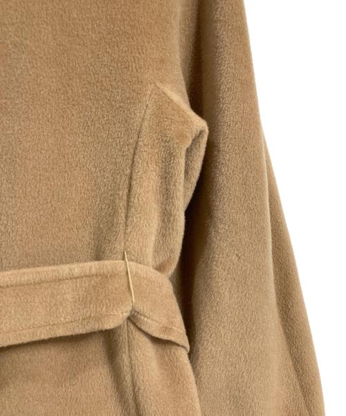 MaxMara（マックスマーラ）MaxMara (マックスマーラ) ヴァージンウールダブルコート　ロングコート　ウールコート　アウター　イタリア製 ベージュ サイズ:34の古着・服飾アイテム